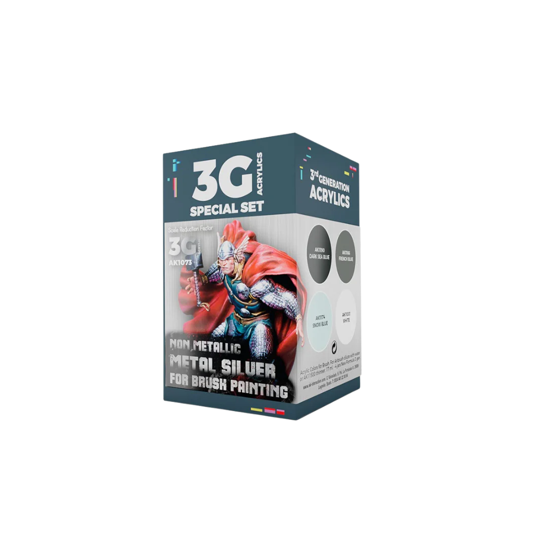 AK Interactive - 3G Special Set - NMM Silver for Brush Painting