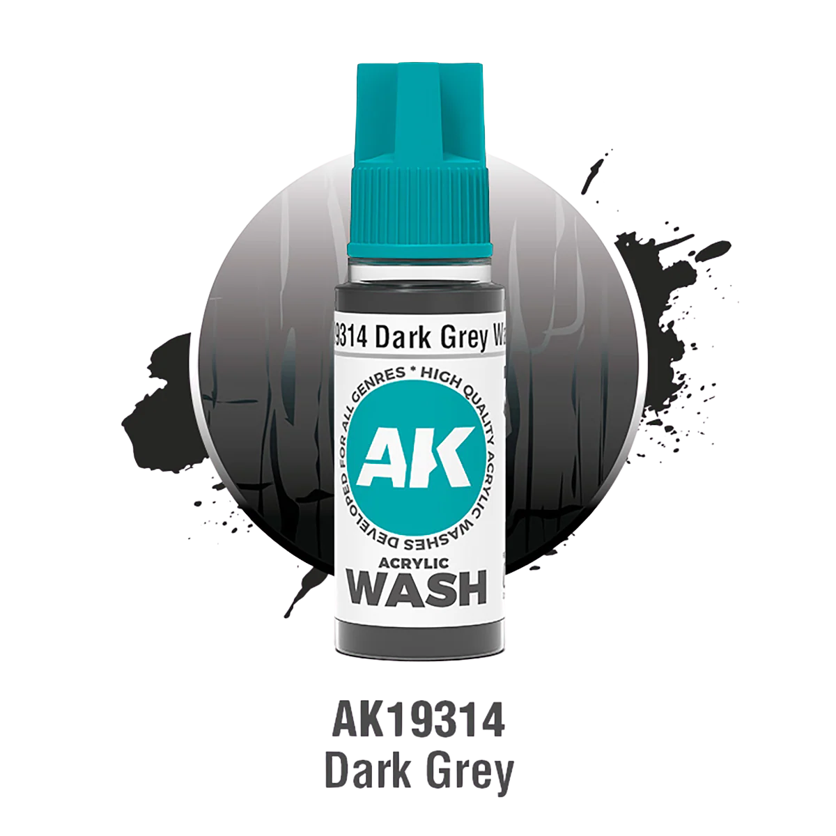 AK Interactive - DARK GREY – ACRYLIC WASH