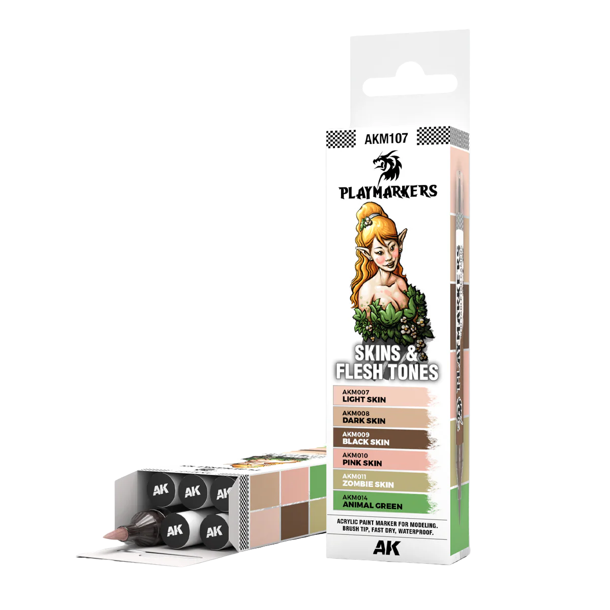 AK Interactive - PLAYMARKERS SET - SKINS & FLESH TONES