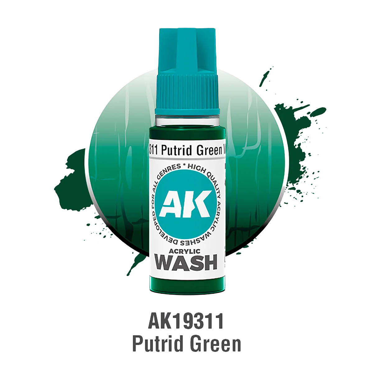 AK Interactive - PUTRID GREEN – ACRYLIC WASH