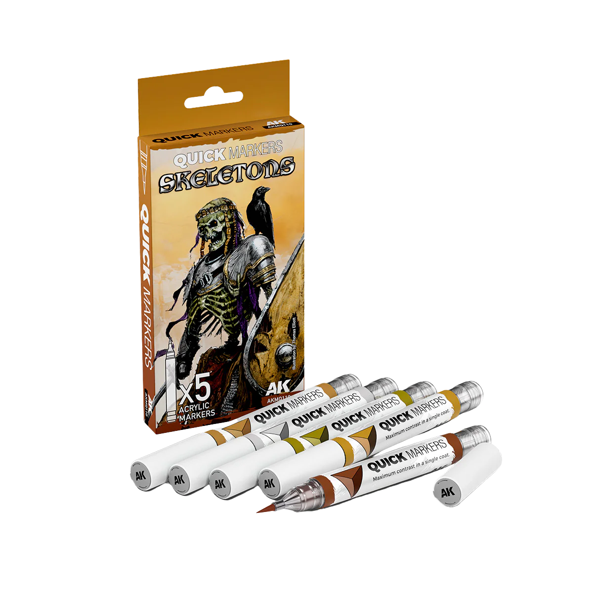 AK Interactive - QUICKMARKER SET - SKELETONS