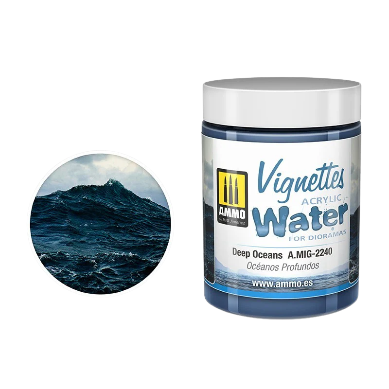 Ammo by Mig - Acrylic Water for Dioramas: Deep Oceans 100ml