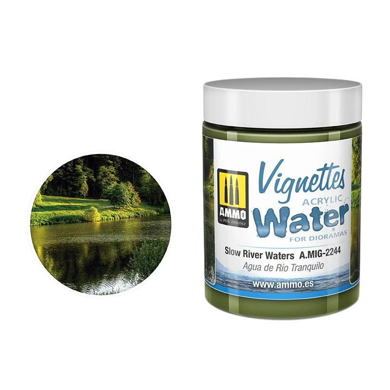Ammo by Mig - Acrylic Water for Dioramas: Slow River Waters 100ml