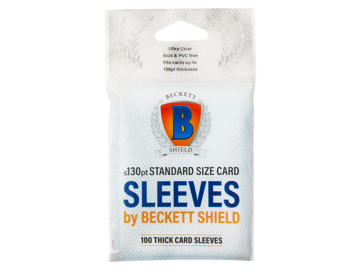 Beckett Shield - Thick Cards Card Sleeves (100 Sleeves)