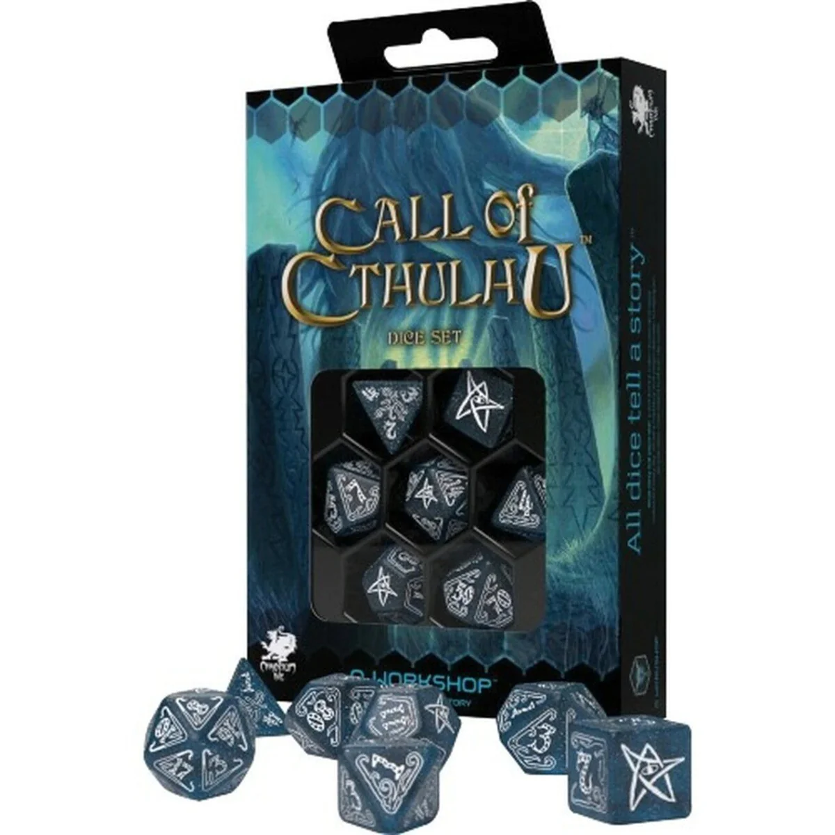 Call of Cthulhu Abyssal & White Dice Set (7)