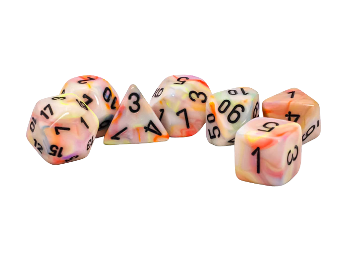 Chessex Festive® Mega-hedral™ Circus™/black 7-Die set