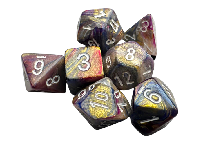 Chessex Festive MiniPolyhedral Carousel/white 7- Die Set