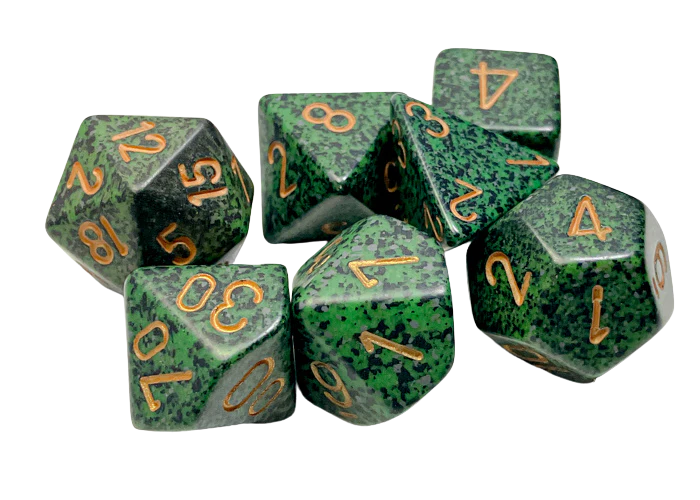 Chessex Speckled Polyhedral 7-Die Set - Golden Recon