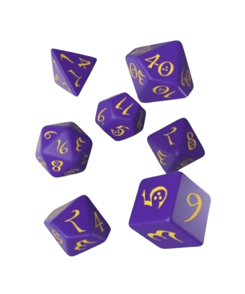Classic RPG Purple & yellow Dice Set (7)