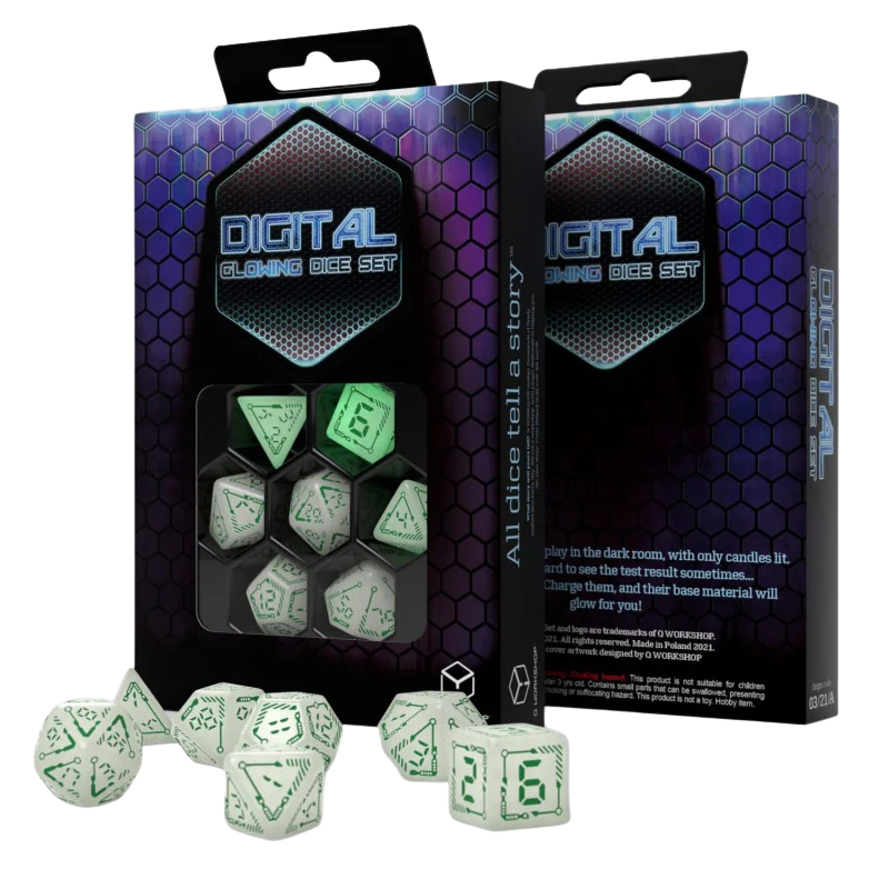 Digital Glowing Dice Set (7)