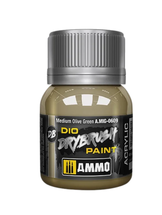 Ammo by Mig - DIO DRYBRUSH: Medium Olive Green