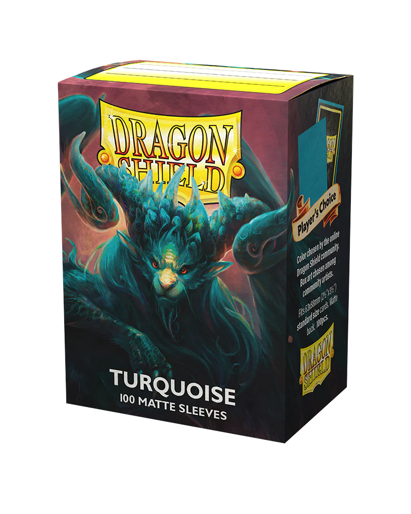 Dragon Shield Matte Sleeves - Turquoise (100 Sleeves)