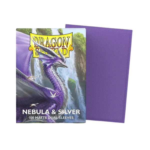 Dragon Shield Sleeves - Standard size - Matte Dual - Nebula & Silver (100 Sleeves)