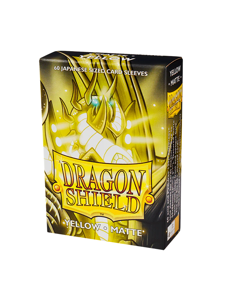 Dragon Shield Japanese Matte Sleeves - Yellow (60 Sleeves)