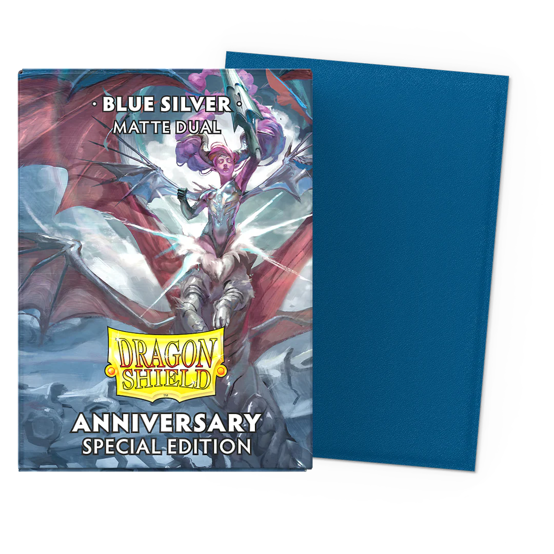 Dragon Shield Standard Matte Dual Sleeves - Special Edition - Blue Silver (100 Sleeves)