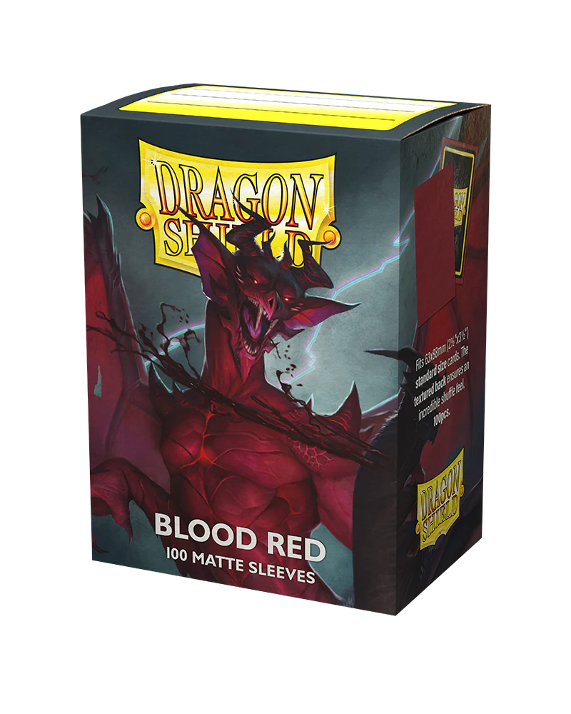Dragon Shield Matte Sleeves - Blood Red (100 Sleeves)