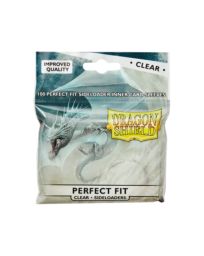 Dragon Shield Standard Perfect Fit Sideloading Sleeves - Clear/Clear (100 Sleeves)