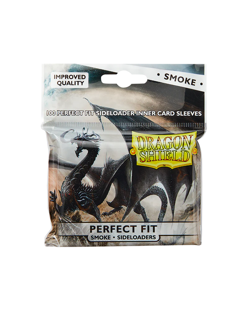 Dragon Shield Standard Perfect Fit Sideloading Sleeves - Clear/Smoke (100 Sleeves)