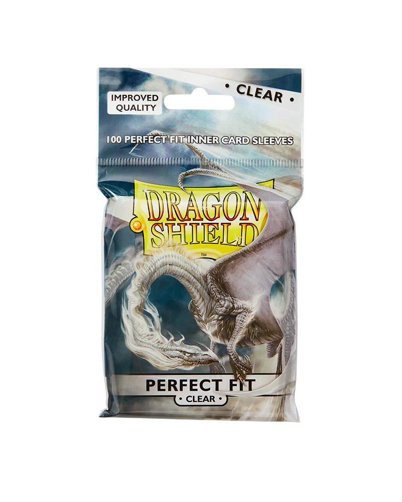 Dragon Shield Standard Perfect Fit Sleeves - Clear/Clear(100 Sleeves)