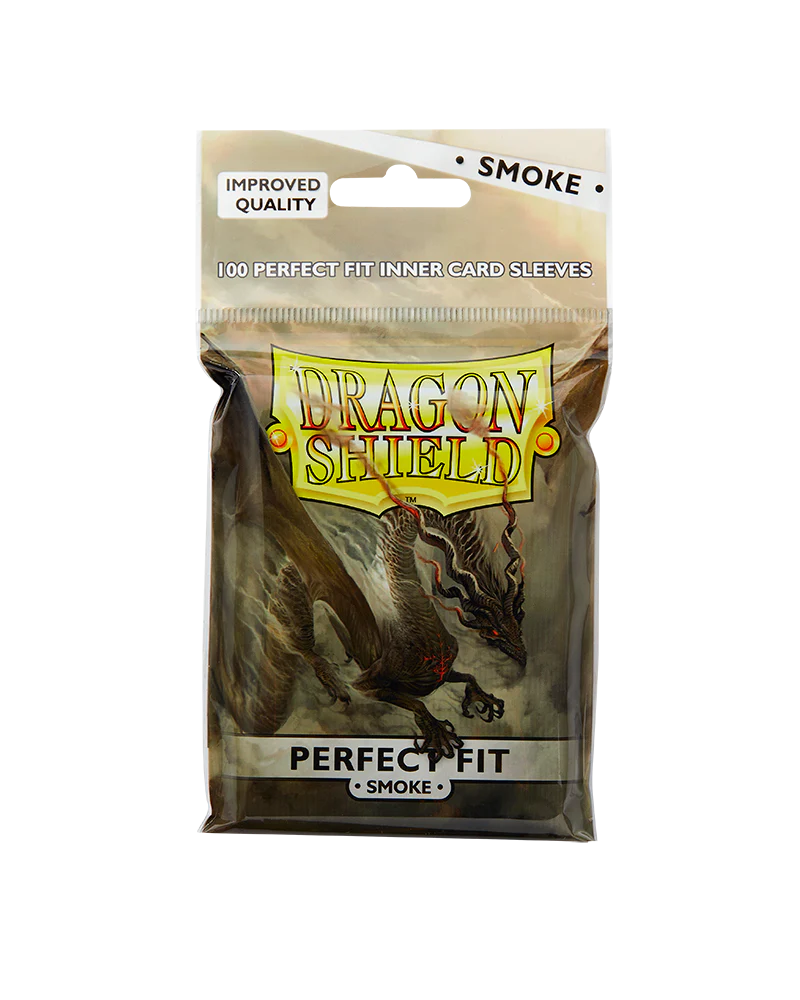 Dragon Shield Standard Perfect Fit Sleeves - Clear/Smoke (100 Sleeves)