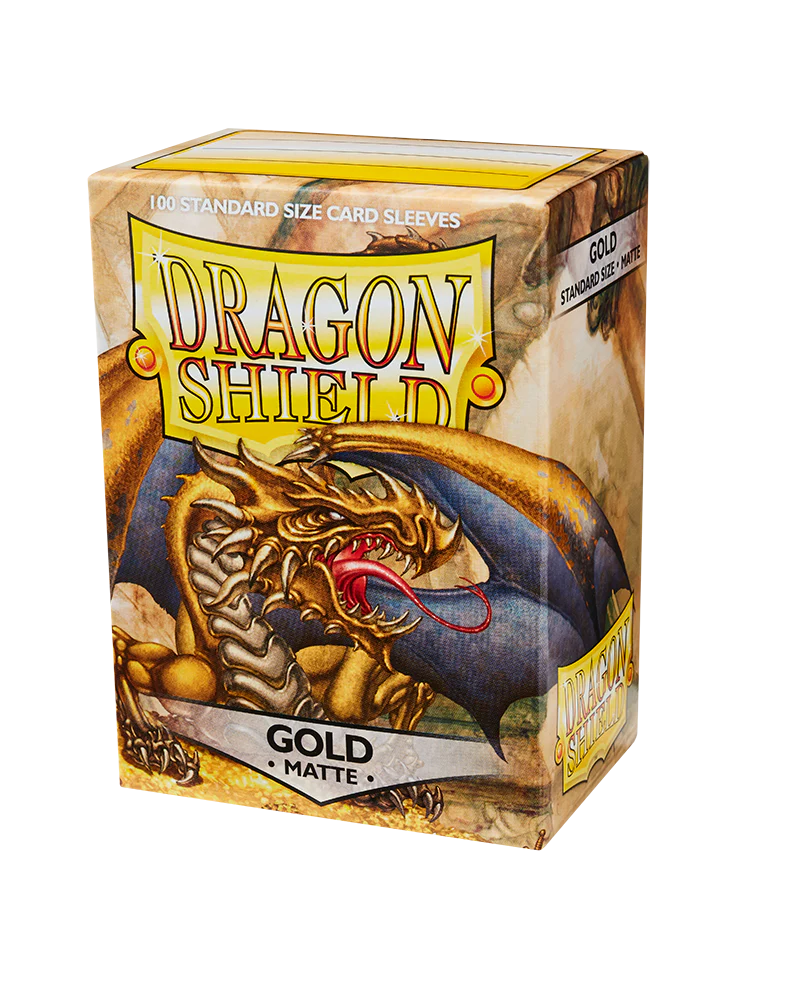 Dragon Shield Matte Sleeves - Gold (100 Sleeves)