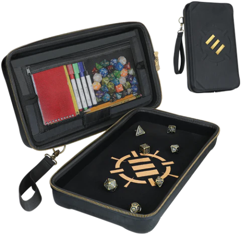 ENHANCE Tabletop RPGs Community Dice Organizer Case & XL Rolling Tray