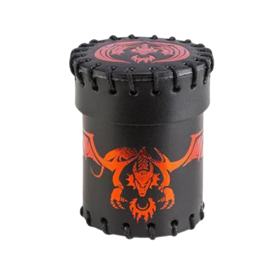 Flying Dragon Black & red Leather Dice Cup