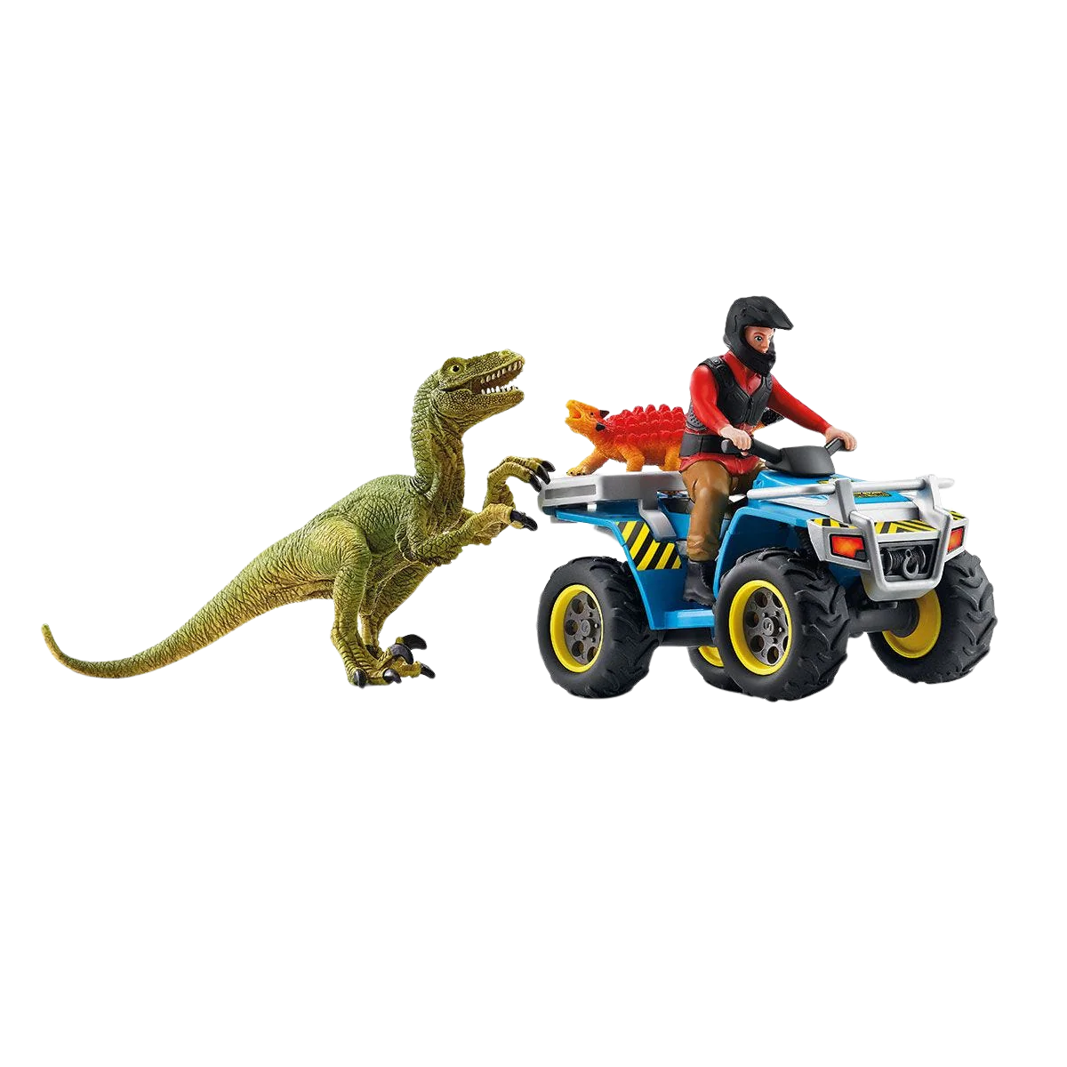 Fuga de Velociraptor em Quad