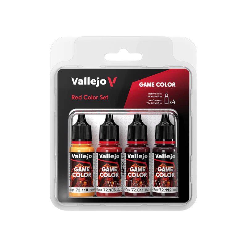 Game Color - 4 colors set - Red 18 ml