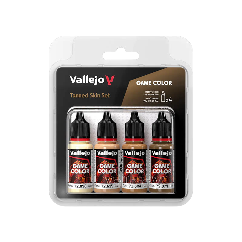 Game Color - 4 colors set - Tanned Skin 18 ml