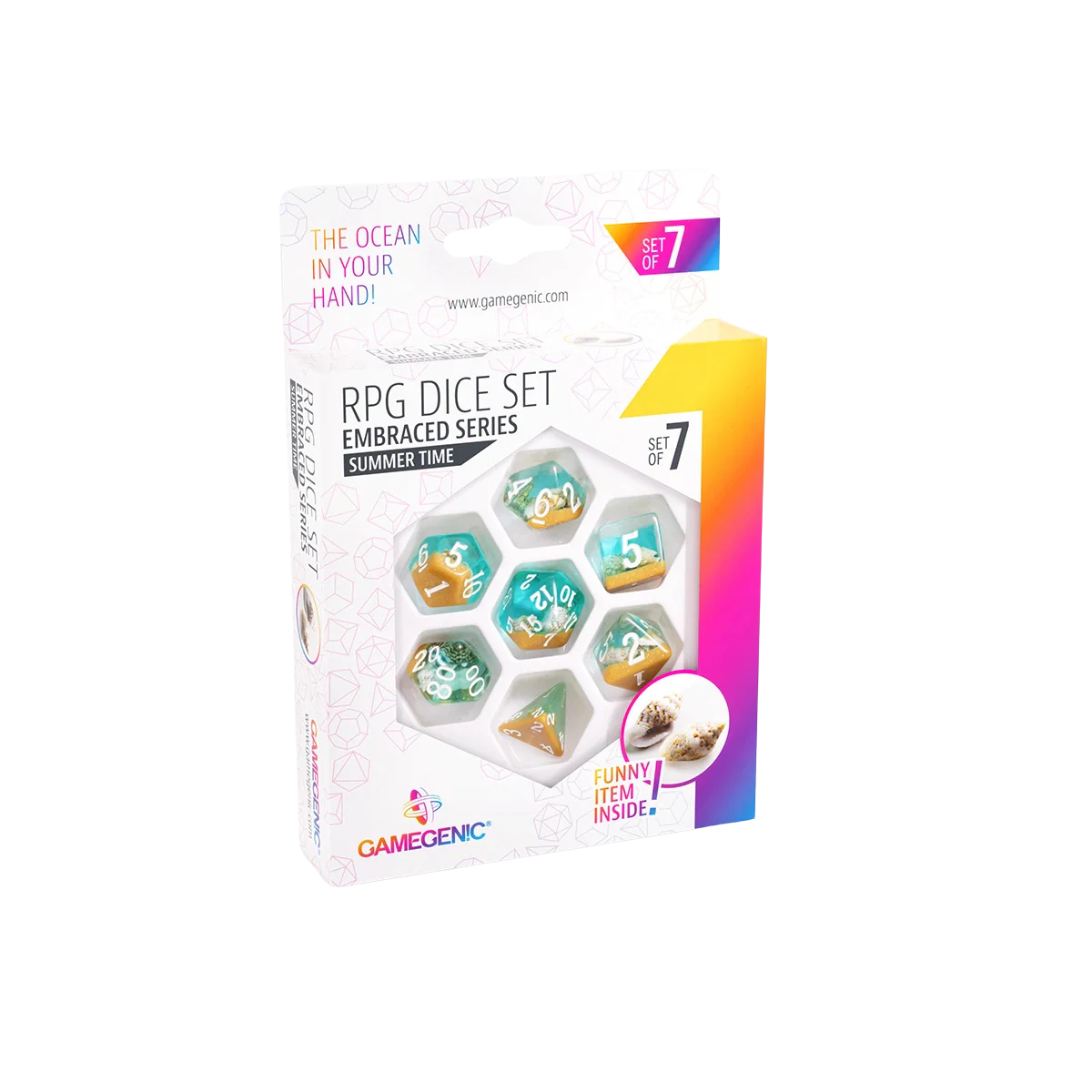 Gamegenic - Embraced Series - Summer Time - RPG Dice Set (7pcs)