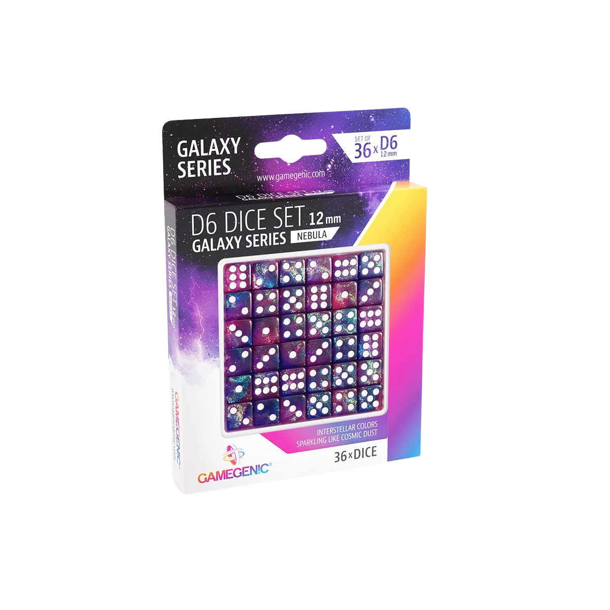 Gamegenic - Galaxy Series - Nebula - D6 Dice Set 12 mm (36 pcs)