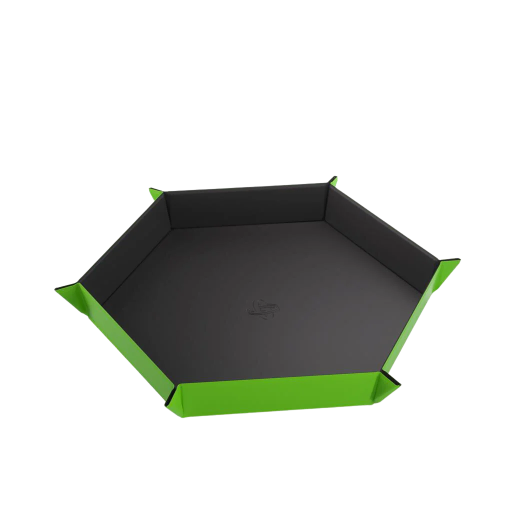 Gamegenic - Magnetic Dice Tray Hexagonal Black/Green
