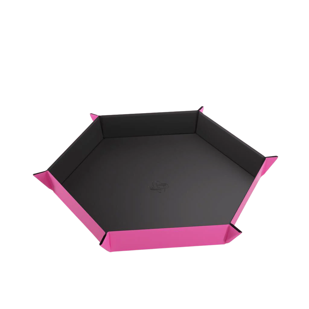 Gamegenic - Magnetic Dice Tray Hexagonal Black/Pink