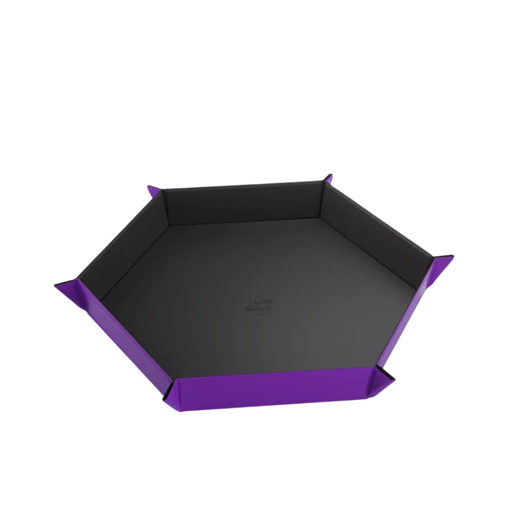 Gamegenic - Magnetic Dice Tray Hexagonal Black/Purple