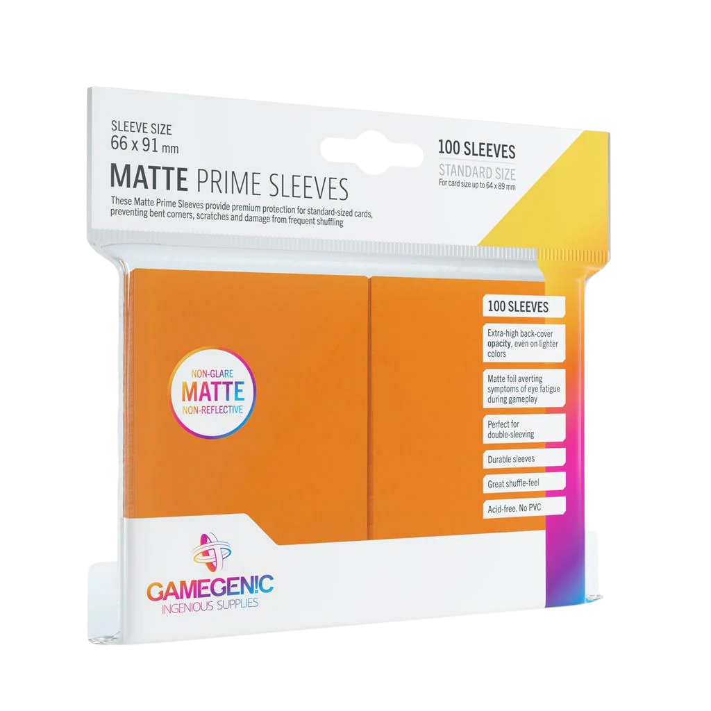 Gamegenic - Matte Prime Sleeves Orange (100 Sleeves)
