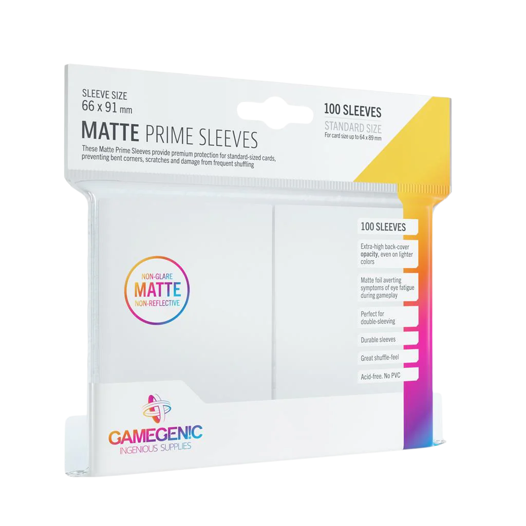 Gamegenic - Matte Prime Sleeves White (100 Sleeves)
