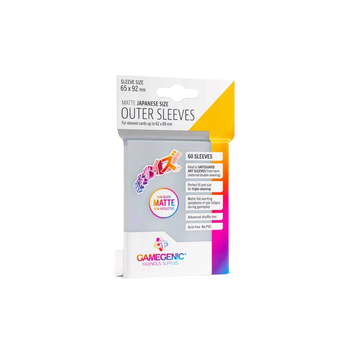 Gamegenic - Outer Sleeves Matte Japanese Size (60 Sleeves)