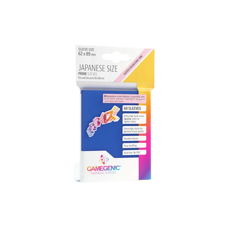 Gamegenic - PRIME Japanese Sized Sleeves Blue (60 Sleeves)