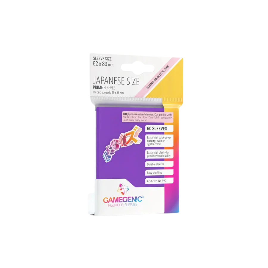 Gamegenic - PRIME Japanese Sized Sleeves Purple (60 Sleeves)