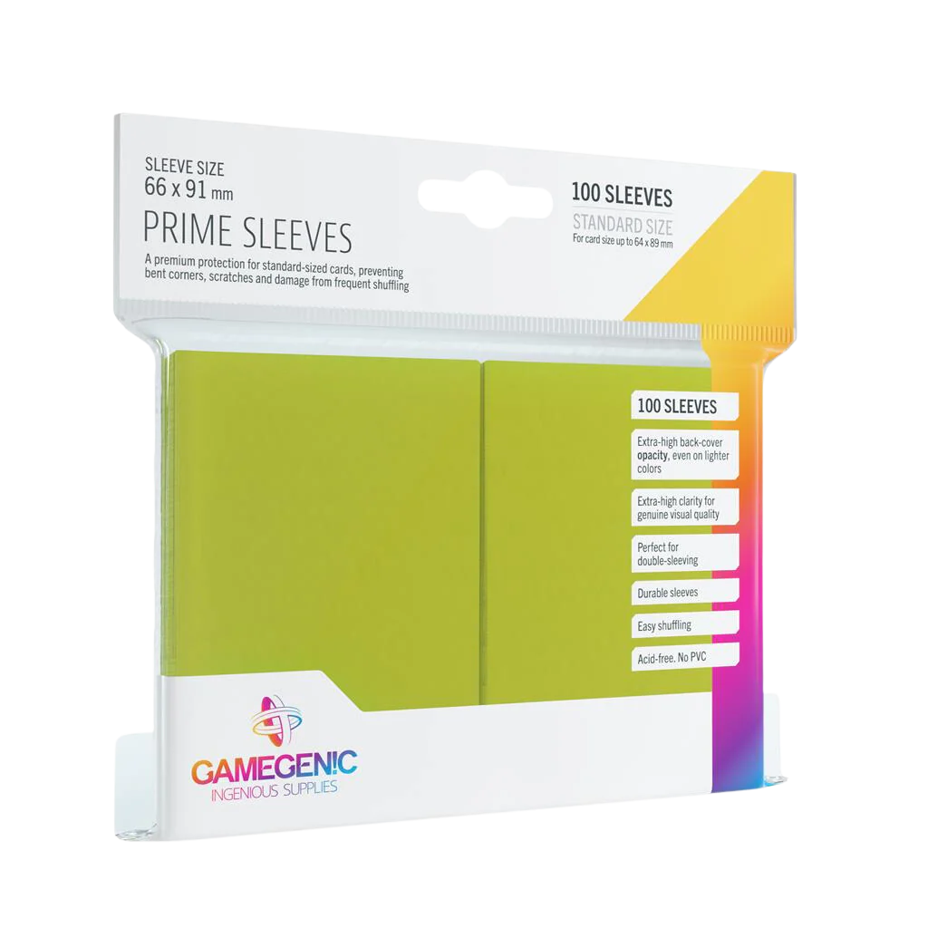 Gamegenic - Prime Sleeves Lime (100 Sleeves)