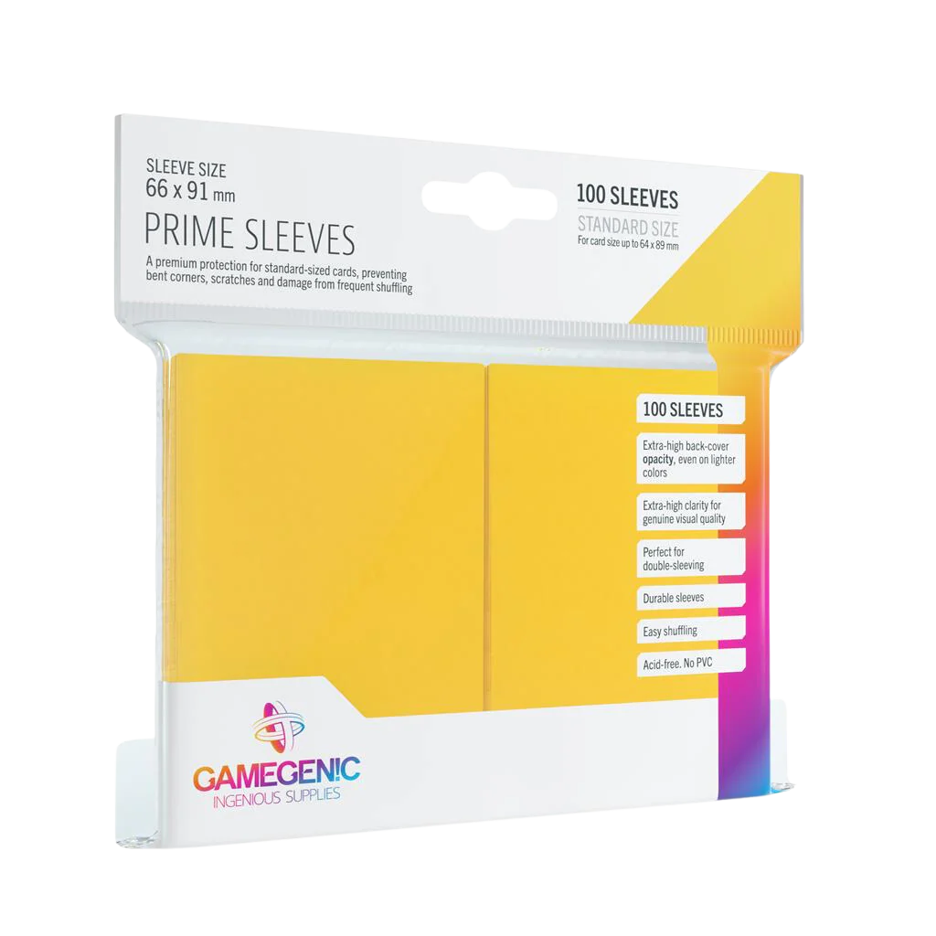 Gamegenic - Prime Sleeves Yellow (100 Sleeves)