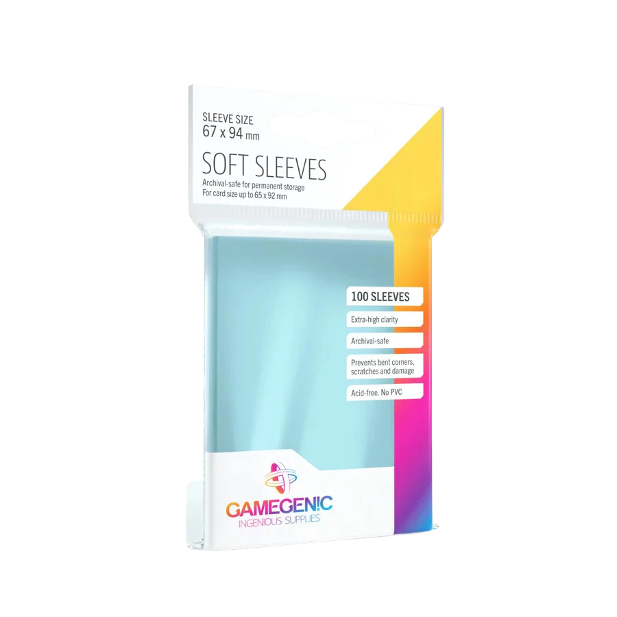 Gamegenic - Soft Sleeves - Clear (100 Sleeves)