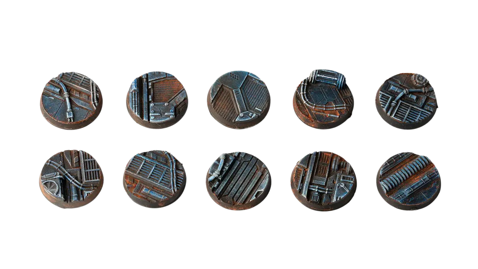 Gamers Grass - Spaceship Corridor Bases - Round 25mm (x10)