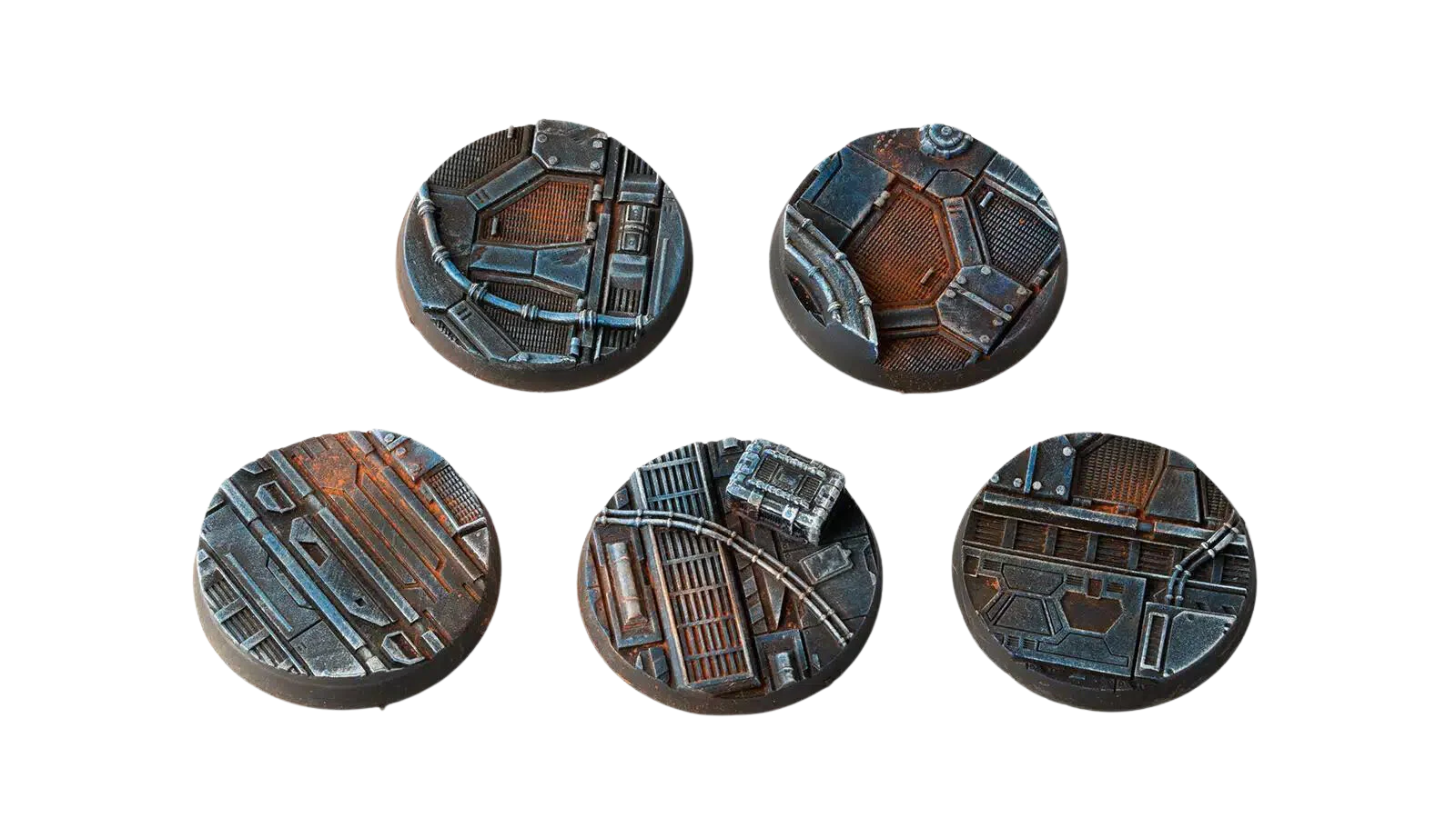 Gamers Grass - Spaceship Corridor Bases - Round 40mm (x5)