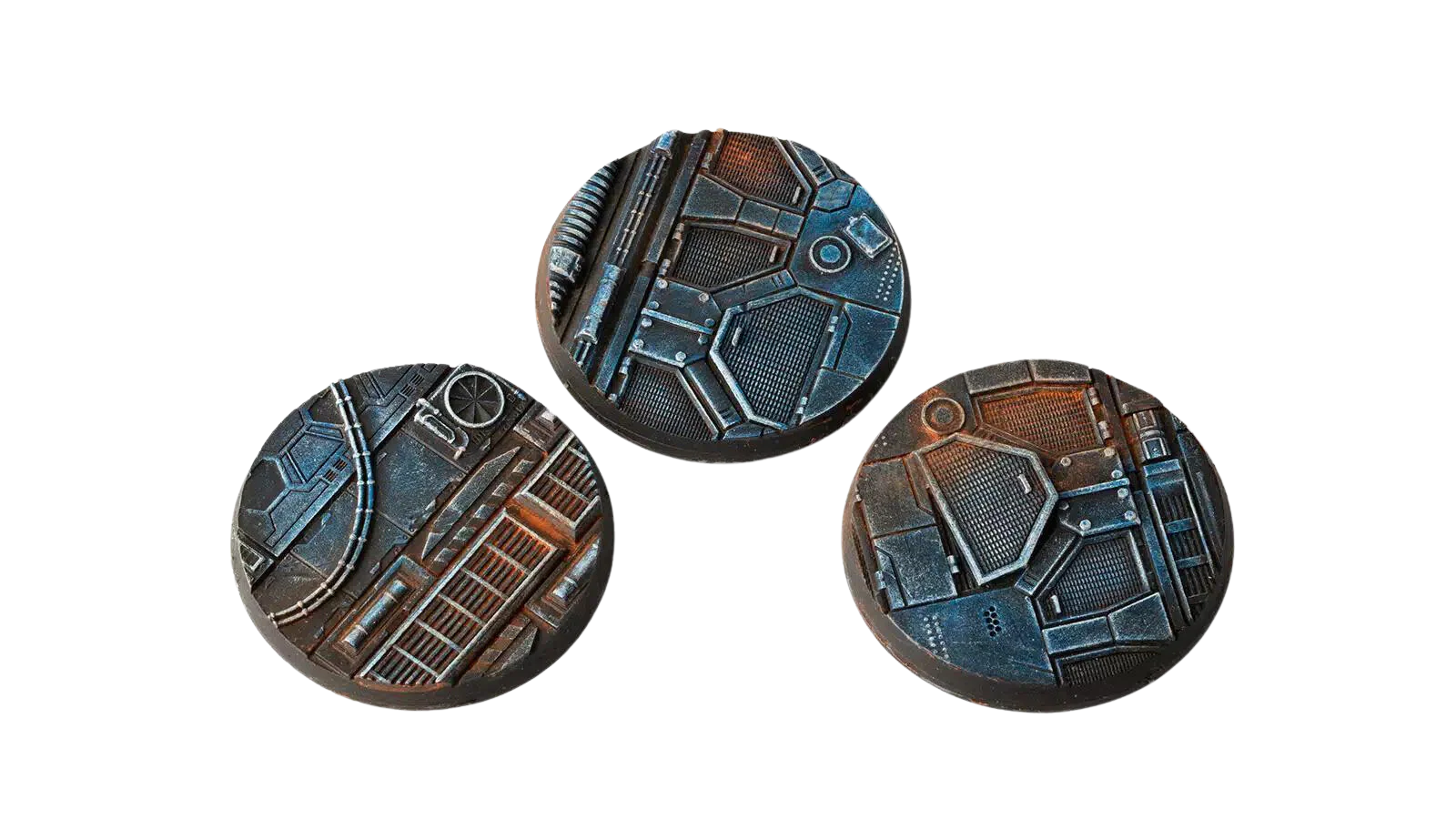 Gamers Grass - Spaceship Corridor Bases - Round 50mm (x3)