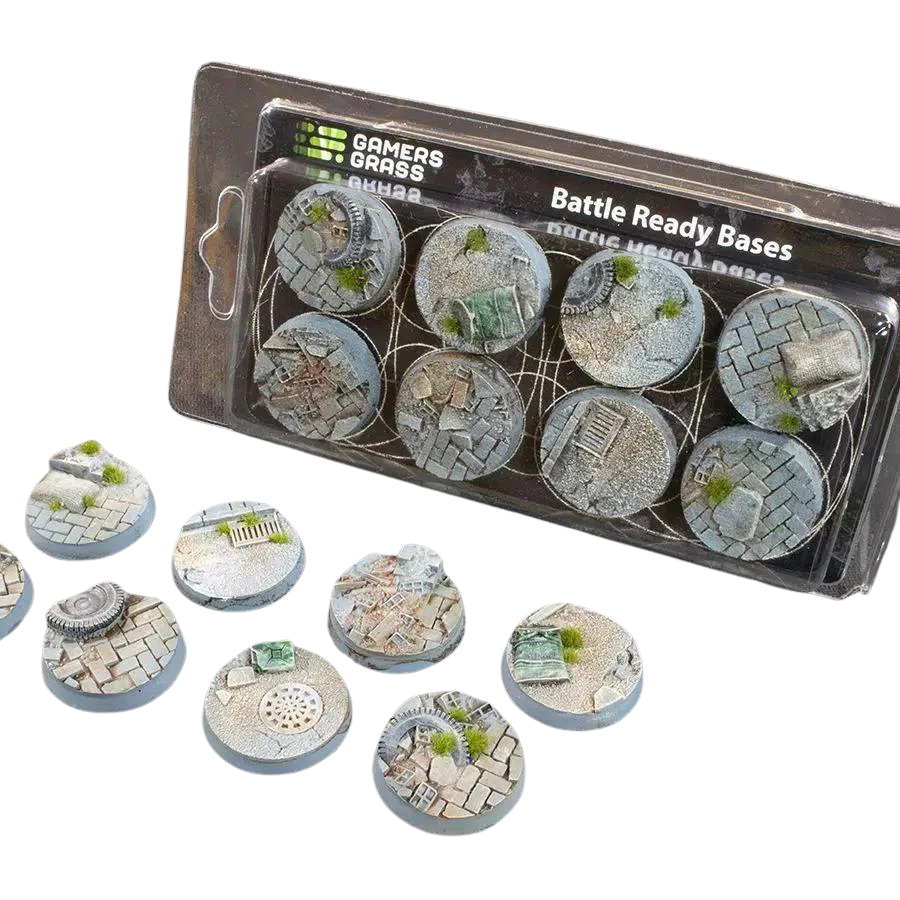 Gamers Grass Urban Warfare Bases, Round 32mm (x8)