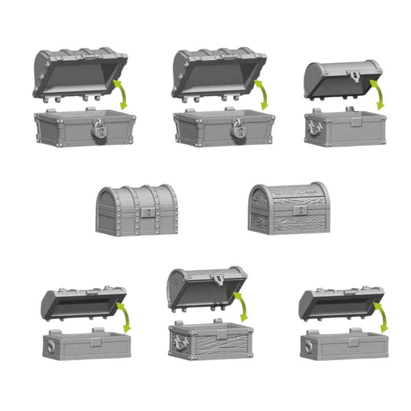 Green Stuff World - 3D printed set - Chests