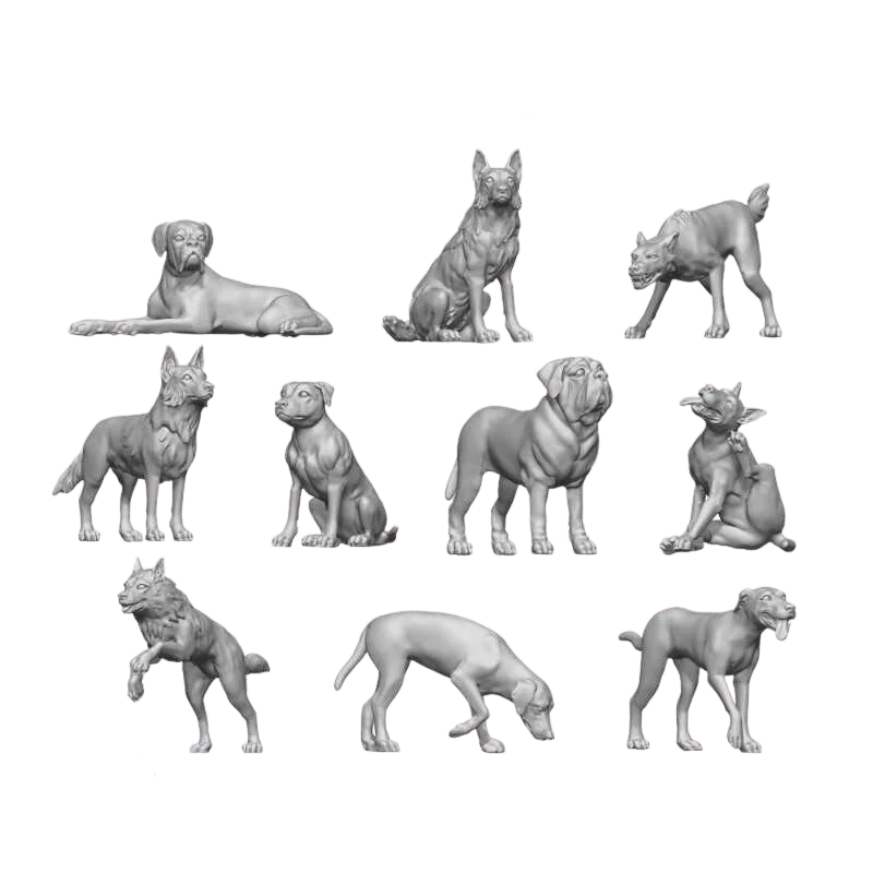 Green Stuff World - 3D printed set - Dogs