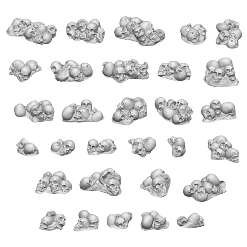Green Stuff World - 3D printed set - Piles of Skulls 1:48